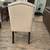 Beige cloth tufted dining chairs 2 thumbnail