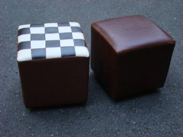 Two Cube Ottomans $40 each 1