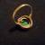 HIGH-QUALITY VINTAGE STERLING SILVER HANDCRAFTED MALACHITE RING $195 O 3 thumbnail