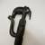 Carved Black Cane w/Elephant Handle and white dot accents 2 thumbnail