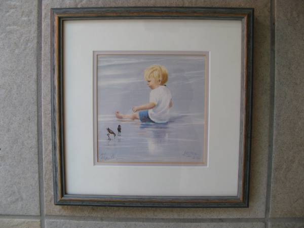 Framed Artist Signed Beach Print 1