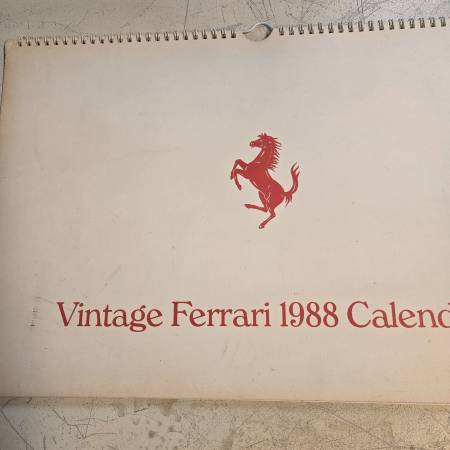 Vintage Ferrari calender 1