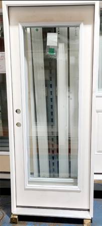 New 32" Full Glass RH Inswing Fiberglass Exterior Entry Door 1