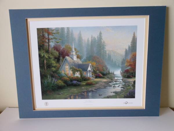 #194 Chapel of Nature Forest Chapel print by Thomas Kinkade 1