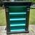 Custom Solid wood Bookcase or Display, Black with Turquoise interior 2 thumbnail