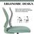 Homy Casa · Carnation Aqua Office Chair – Soft Fabric Seat + 360° Swiv 4 thumbnail
