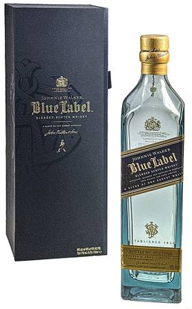 Johnnie Walker Blue Label 750ml Chrystal Bottle Empty Cork Display Box 1