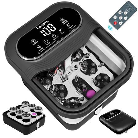 Collapsible Electric Rotary Massage Foot Spa, Heat, Temp Control #5151 1