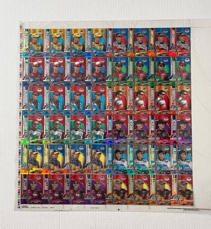 MAXIM 2004 Eclipse UNCUT SHEET of 12 Famous Nascar Drivers - 4 Each 1