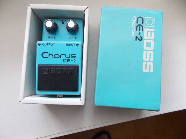 Vintage 1980 Boss CE 2 Chorus Pedal  Silver Screw with original box 1