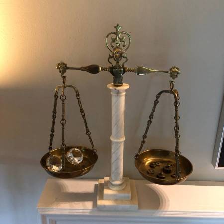 Scale, Alabaster and brass English 1