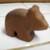 2 small carved wooden figures - pig and bear 2 thumbnail