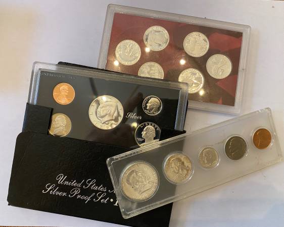 Silver proof sets, silver coins 1