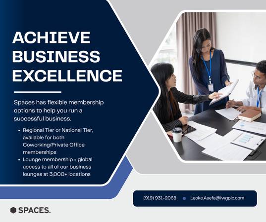 Work Has Never Been Easier with a Spaces Membership! 1
