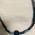 Vintage Black & Blue Beaded Necklace 2 thumbnail
