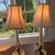 2 Table Lamps Brass Plated Base Finish Tall Candlestick Style Height 2 2 thumbnail