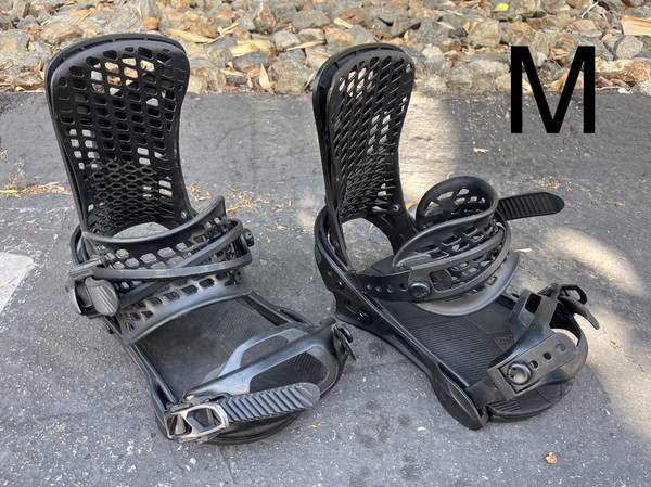 Burton GENESIS Re:Flex snowboard bindings MEN'S MEDIUM black