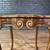 Pair of French Provincial Style Walnut Side Tables w/ Gilt Painted Car 7 thumbnail
