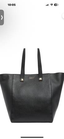 Beautiful authentic Furla large leather bag. Black.  Like new 1