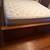 Solid wood king sleigh bed plus mattress 4 thumbnail