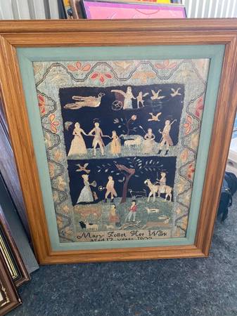 Mary Follet Sampled her Work at Age 12 Years Old From 1802 Print Frame 1