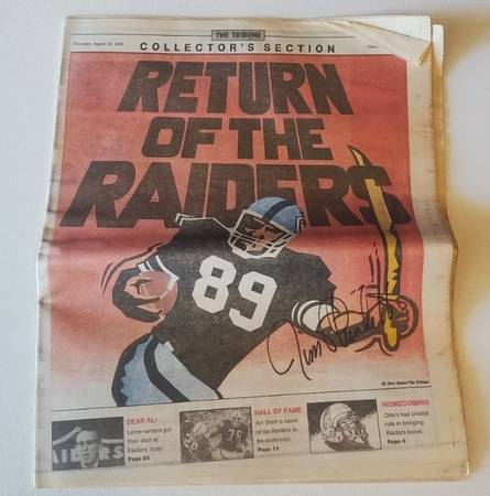 Jim Plunket Autographed Newspaper 1