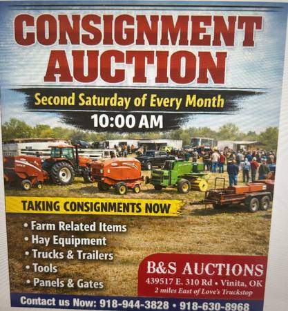 Consignment Auction 2nd saturday of every month 1