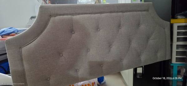 Queen tufted headboard - (greige) 10306 1