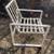 Set of six Vintage Mid century modern white patio chairs 3 thumbnail