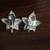 Brand New Sterling Silver Earrings with flower Design 2 thumbnail