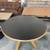 48 in Round Black/English Oak Mid-Century Mod Wood Dining Table 3 thumbnail