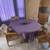 STURDY OVAL OAK TABLE WITH 4 ROLLING CHAIRS 3 thumbnail
