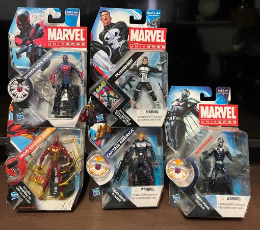 Marvel Action Figures Lot Thor Blue Hammer Variant Spiderman Baghead V 1