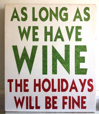 Holidays Wine Lovers Sign 1