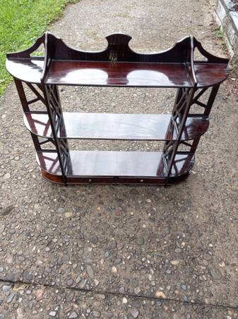 Wood Wall  Shelf 2 drawers 1