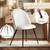 Homy Casa · 3-Piece Dining Set – Espresso Round Table + Beige Upholste 7 thumbnail