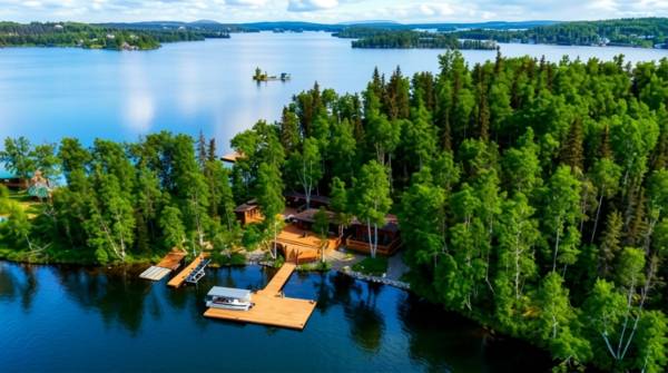 $637,603 / 5br - 1906ft2 - BIG LAKE ISLAND PROPERTY — 5 CABINS, 2 DOCKS — FORECLOSURE AUCTION JULY 30th (Wasilla)