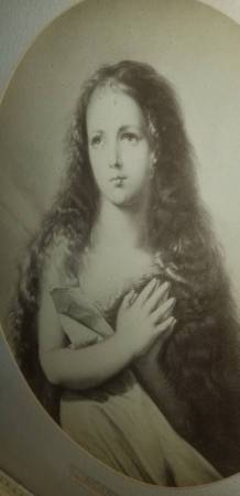 Framed Antique Lithograph J. DE RIBERA Maria von Egypten 1