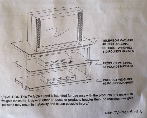 Modern Three Shelf Electronics Stand 1