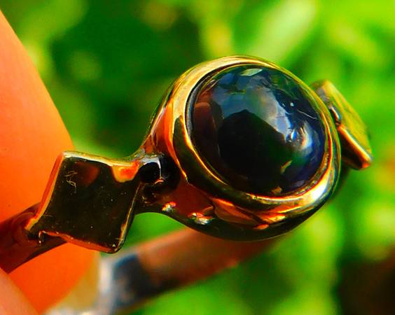 Natural Opal ring, simple and elegant Silver, gold, custom made 1