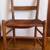 Vintage Mid 1800's Antique primitive ladder back chair w/ leather seat 2 thumbnail