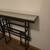 Industrial Console Table Antique Glass Mirrored Top 6 thumbnail