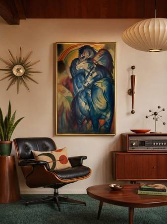 Franz Marc, Tower of Blue Horses art framed 1