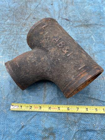 4” x 3” Cast Iron, Sanitary Tee, No-Hub! Good Solid Condition! 1