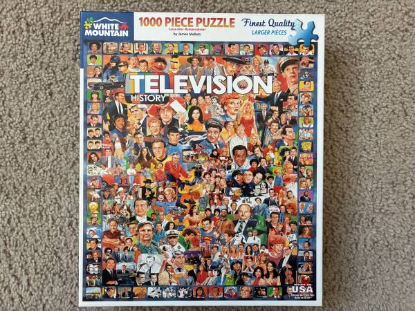Jigsaw Puzzle TELEVISION HISTORY White Mountain NO MISSING PIECES 1