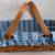 LONGABERGER "MEDIUM GATHERING" BASKET, DIVIDED PROTECTOR AND FABRIC LI 6 thumbnail