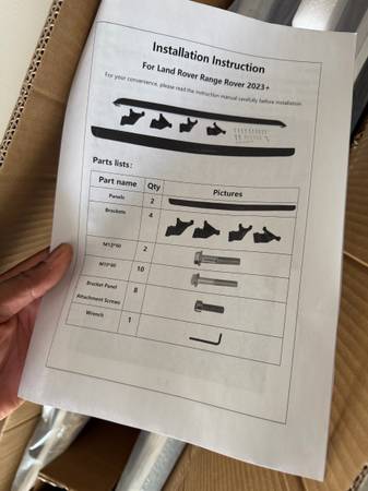 2023+ Range Rover Sport Fixed Running Boards 1