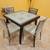 Italian dining room set, extendable square table 4 double-cover chairs 1 thumbnail