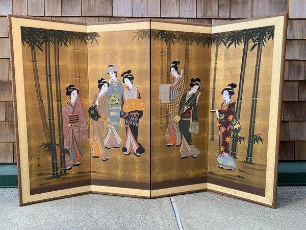 4 panel Japanese screen 1