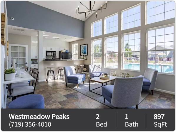$1,417 / 2br - 897ft2 - Quality and convenience at a price you can afford! 2 bed, 1 bath! (Colorado Springs)63686710099585120